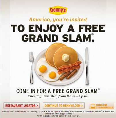 Message me for scannable code DENNYS free breakfast : r/Freefood